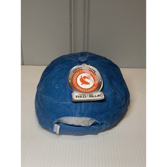 Nwt mens CCA Coastal Conservation Association Fish adjustable Cap. Teal - Picture 4 of 7
